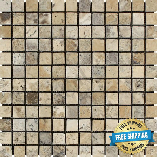 Philadelphia Travertine 1’’ X 1’’ Mosaic Tumbled Wall Tile