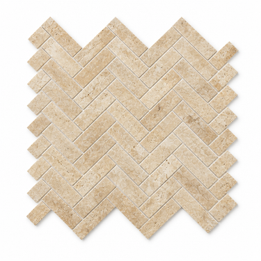 Philadelphia Travertine Mosaic - 1x2 Herringbone