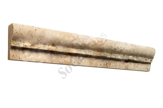 Philadelphia Travertine 2’’ X 12’’ Single-Step Chair Rail Trim Honed Single-Step Chair Rail