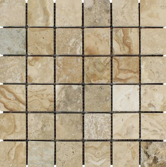 Philadelphia Travertine 2’’ X 2’’ Mosaic Tumbled Wall Tile