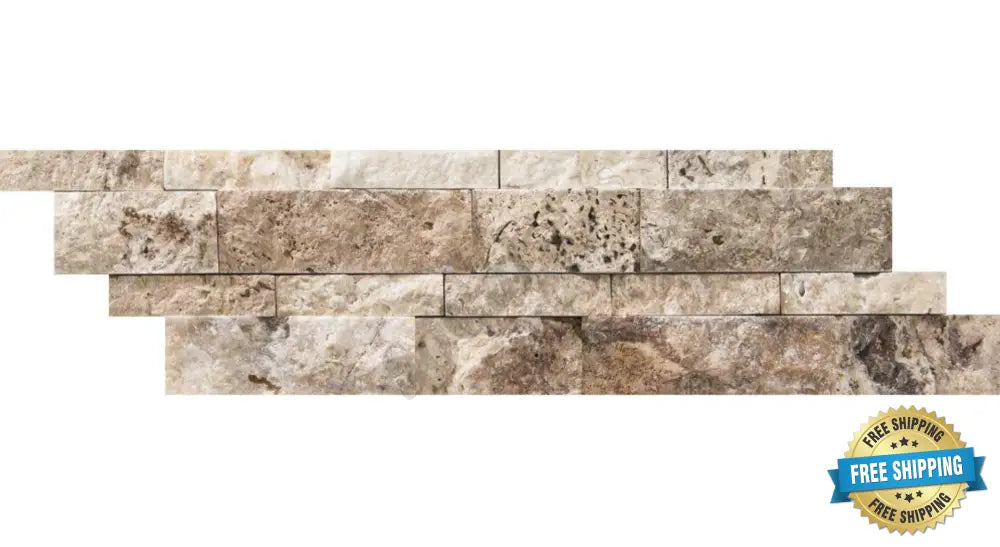 Philadelphia Travertine Ledger-Panel Split-Faced Wall Tile