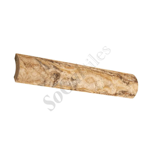 Scabos Travertine 1’’ X 6’’ Quarter-Round Trim Honed Quarter-Round