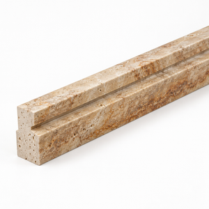 Scabos Travertine Trim - Double-Step Chair Rail