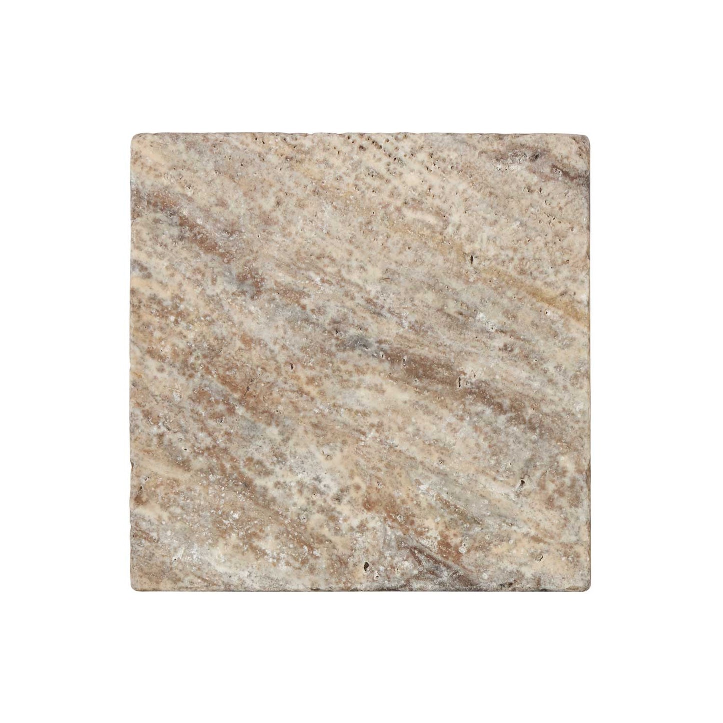 Silver Pewter Blend Travertine 6’’ X 6’’ Tile Tumbled Wall Tile