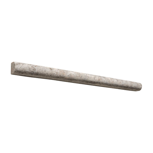 Silver Pewter Blend Travertine 3/4’’ X 12’’ Bullnose Liner Honed Liner