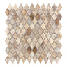 Silver Pewter Blend Travertine 1’’ X 2’’ Diamond Mosaic Tumbled Wall Tile