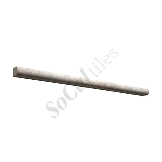 Silver Pewter Blend Travertine 1/2’’ X 12’’ Pencil Liner Honed Liner