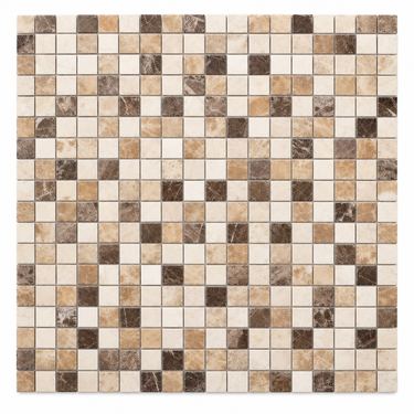 Spanish Mix Marble Mosaic - 1x1 Square