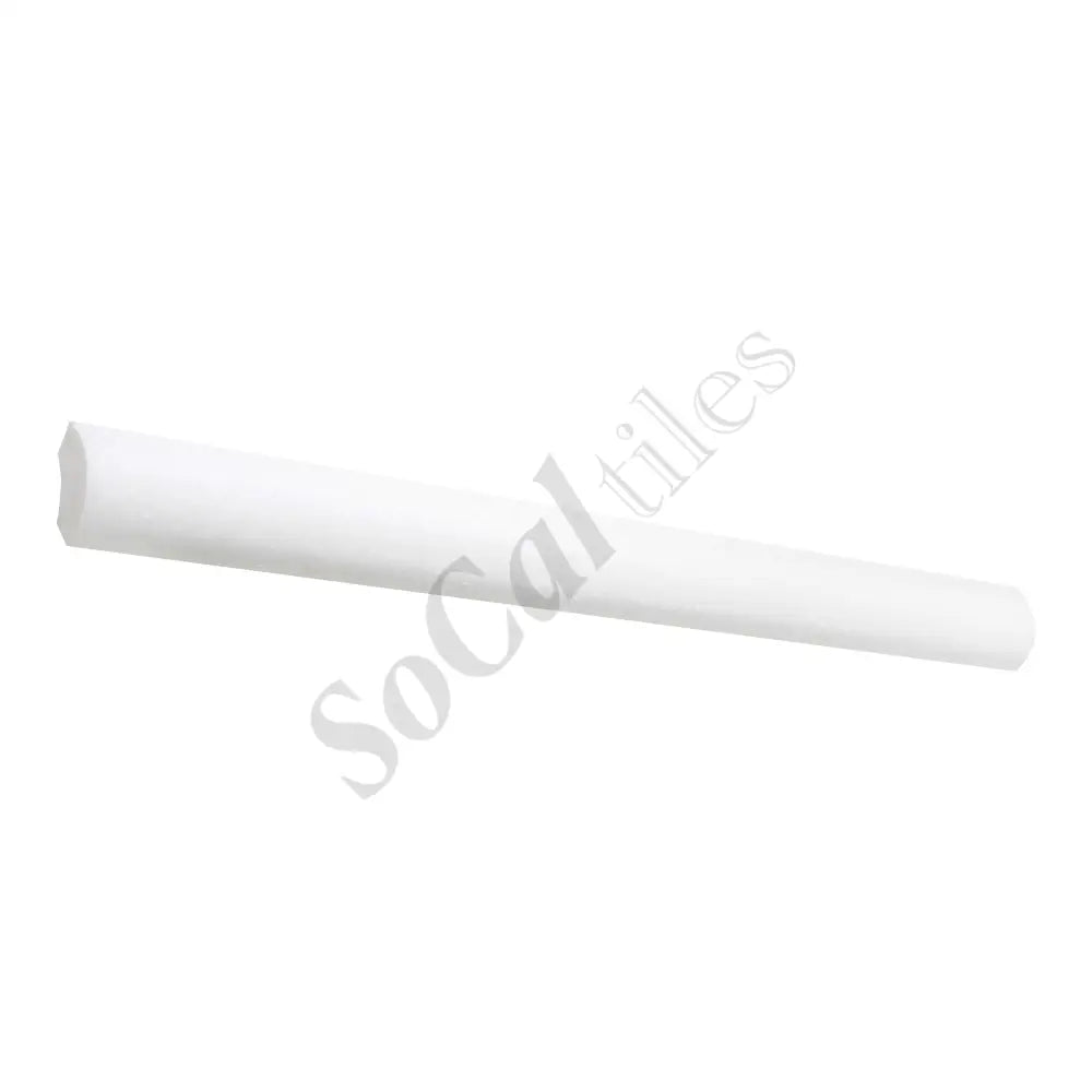 Thassos White Marble 1’’ X 12’’ Quarter-Round Trim Polished/Honed Quarter-Round