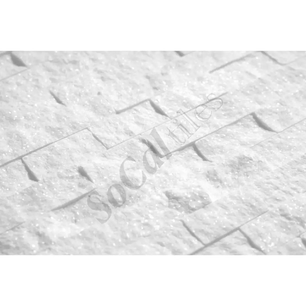 Thassos White Marble 1’’ X 2’’ Brick Mosaic Polished/Honed/Split-Faced Backsplash Tile