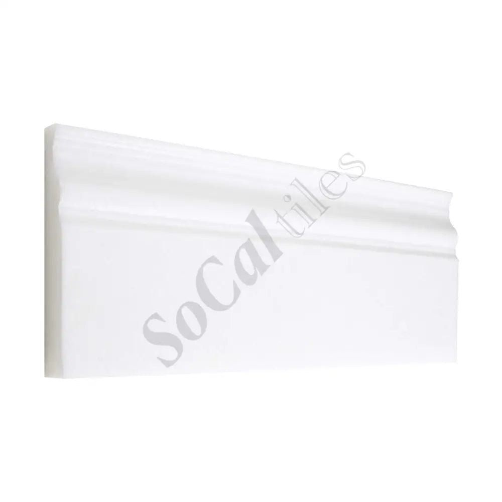 Thassos White Marble 4-3/4’’ X 12’’ Baseboard Trim Polished/Honed Baseboard