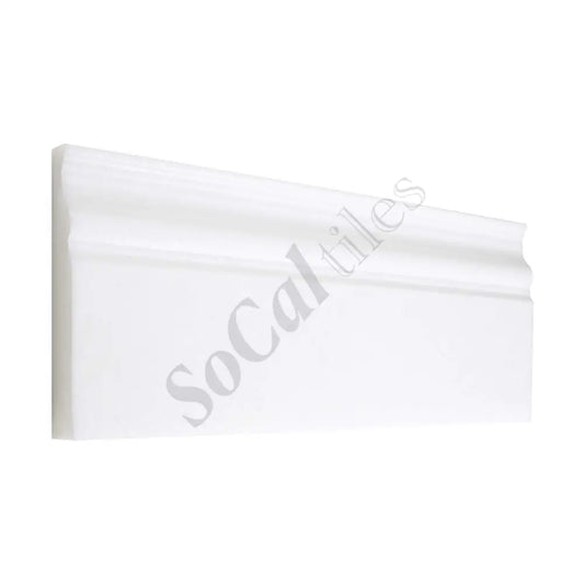 Thassos White Marble 4-3/4’’ X 12’’ Baseboard Trim Polished/Honed Baseboard
