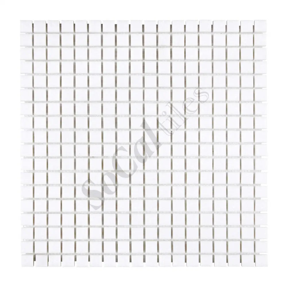 Thassos White Marble 5/8’’ X 5/8’’ Mosaic Polished/Honed Backsplash Tile