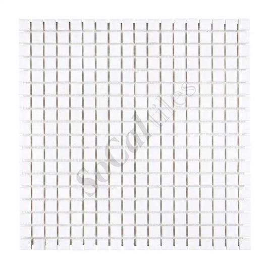 Thassos White Marble 5/8’’ X 5/8’’ Mosaic Polished/Honed Backsplash Tile