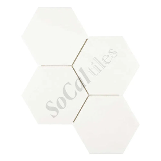 Thassos White Marble 6’’ X 6’’ Hexagon Mosaic Polished/Honed Backsplash Tile