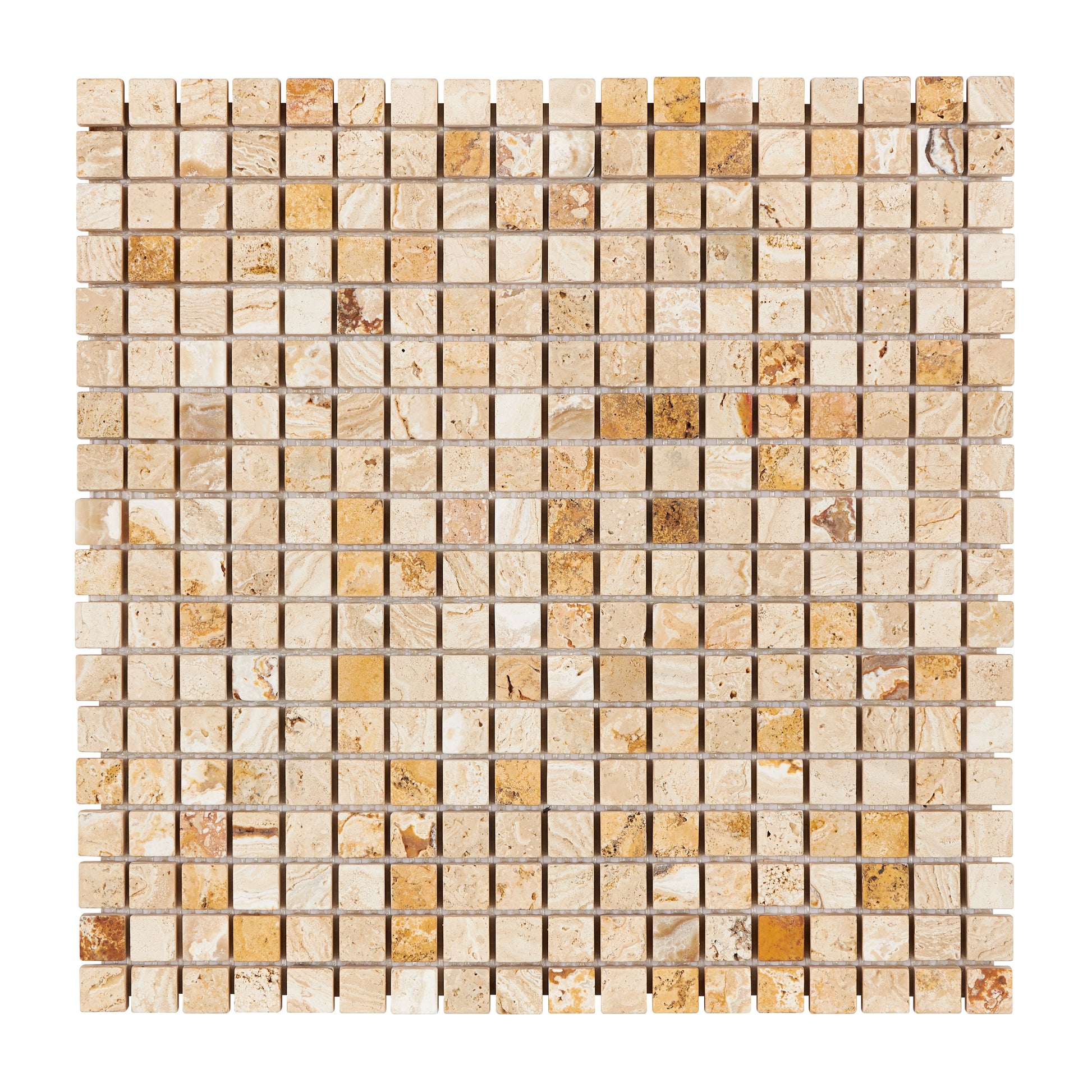 Valencia Travertine 5/8’’ X 5/8’’ Mosaic Tumbled Wall Tile