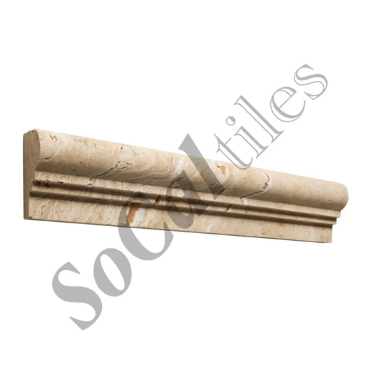 Valencia Travertine 2-1/2’’ X 12’’ Double-Step Chair Rail Trim Honed Double-Step Chair Rail