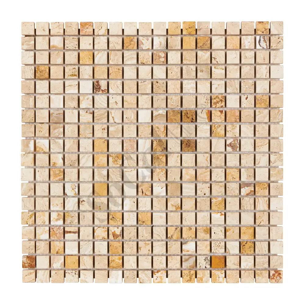 Valencia Travertine 5/8’’ X 5/8’’ Mosaic Tumbled Wall Tile