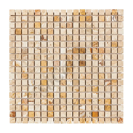 Valencia Travertine 5/8’’ X 5/8’’ Mosaic Tumbled Wall Tile