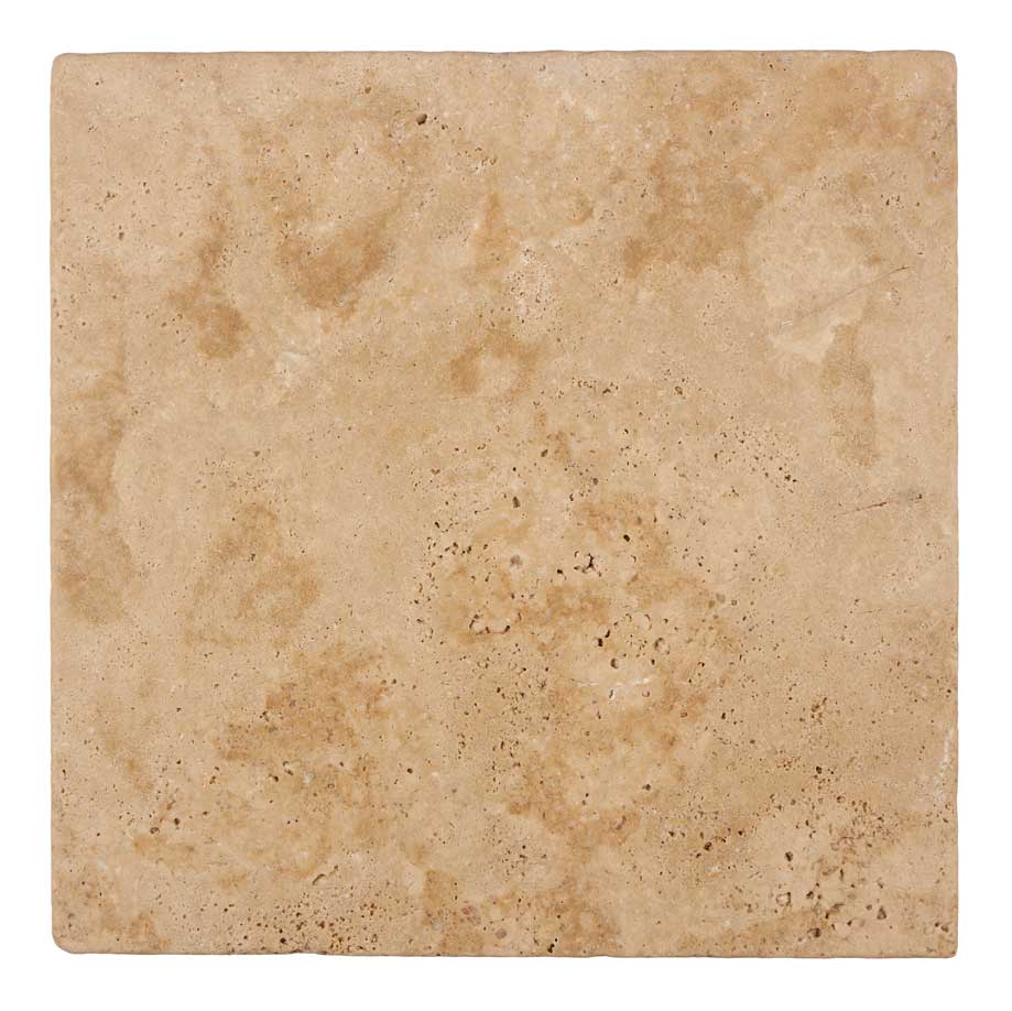 Walnut Travertine 12’’ X 12’’ Tile Tumbled Wall Tile