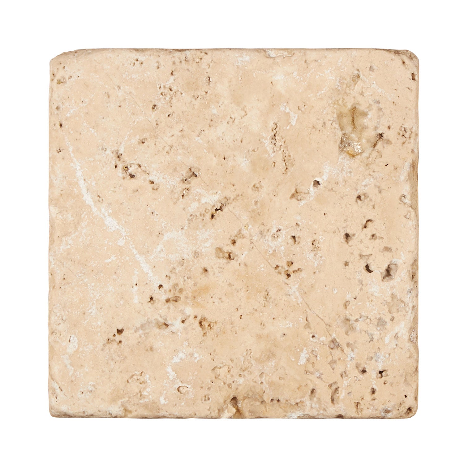 Walnut Travertine 4’’ X 4’’ Tile Tumbled Wall Tile