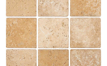 Walnut Travertine 4’’ X 4’’ Tile Tumbled Wall Tile