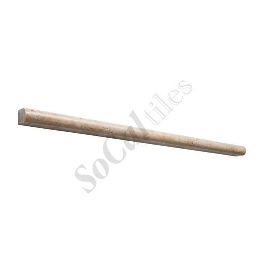 Walnut Travertine 1/2’’ X 12’’ Pencil Liner Honed Liner