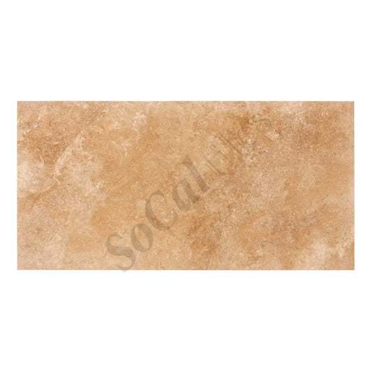 Walnut Travertine 12’’ X 24’’ Tile Filled & Honed Wall Tile