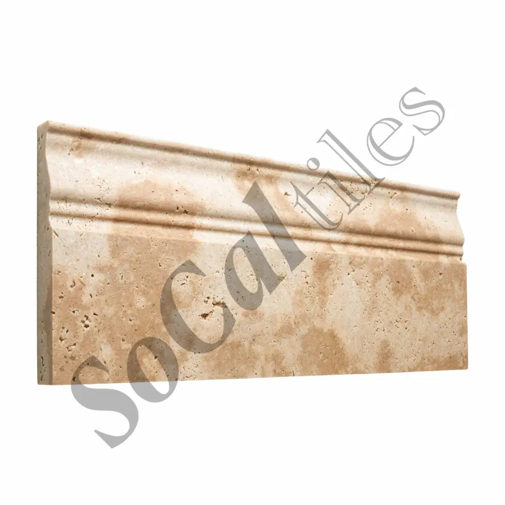 Walnut Travertine 5’’ X 12’’ Baseboard Trim Honed Baseboard