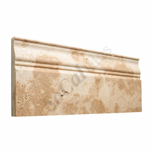 Walnut Travertine 5’’ X 12’’ Baseboard Trim Honed Baseboard
