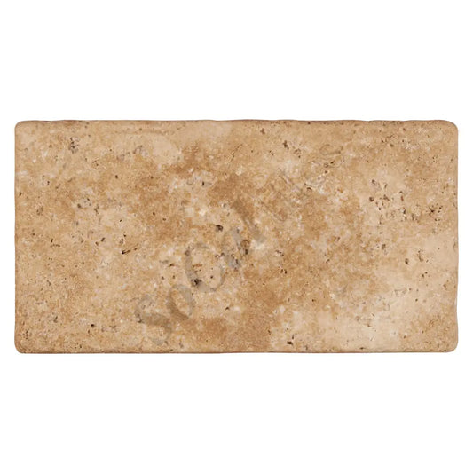 Walnut Travertine 6’’ X 12’’ Tile Tumbled/Filled & Honed Wall Tile