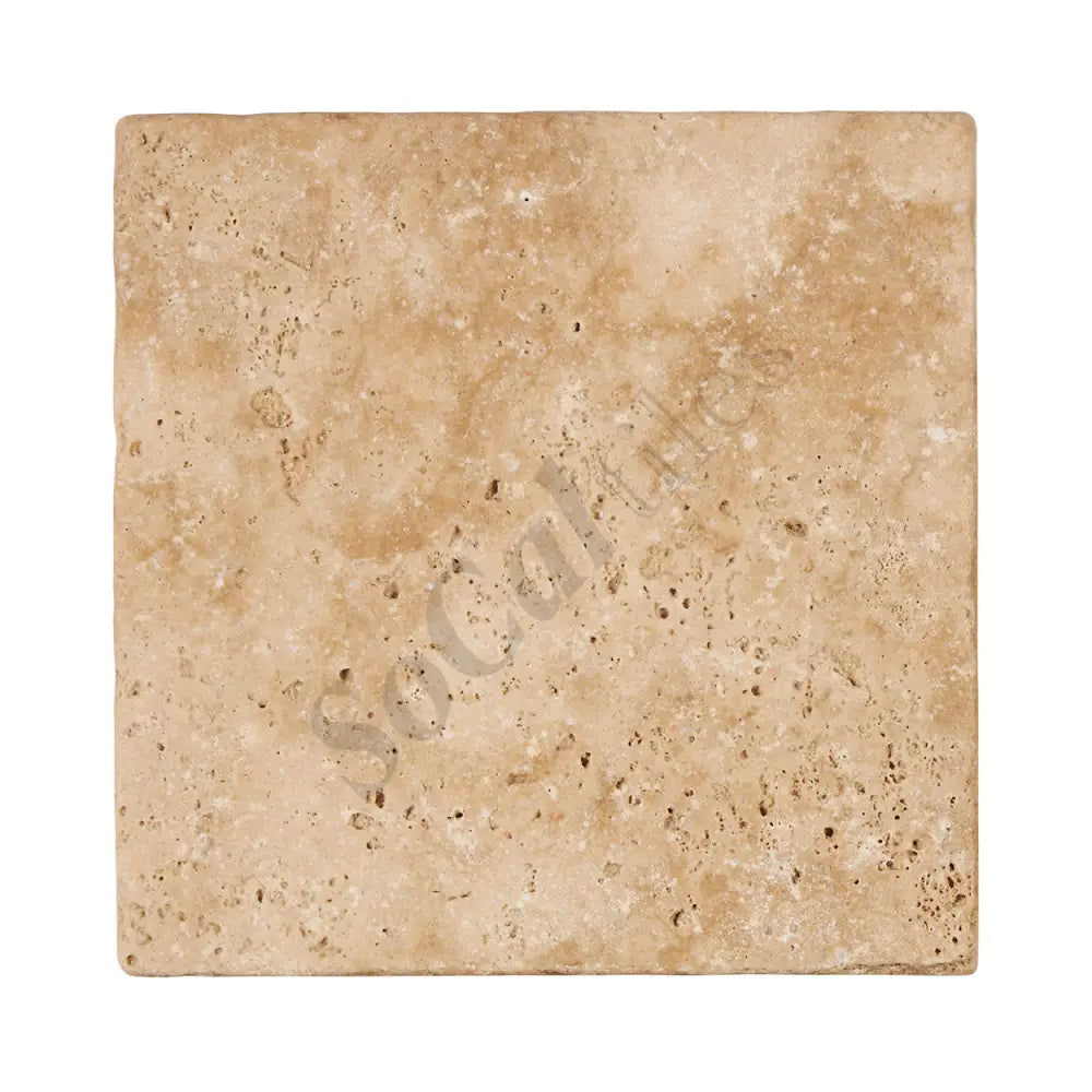 Walnut Travertine 6’’ X 6’’ Tile Tumbled Wall Tile