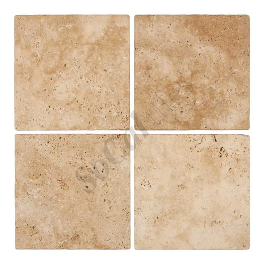 Walnut Travertine 6’’ X 6’’ Tile Tumbled Wall Tile