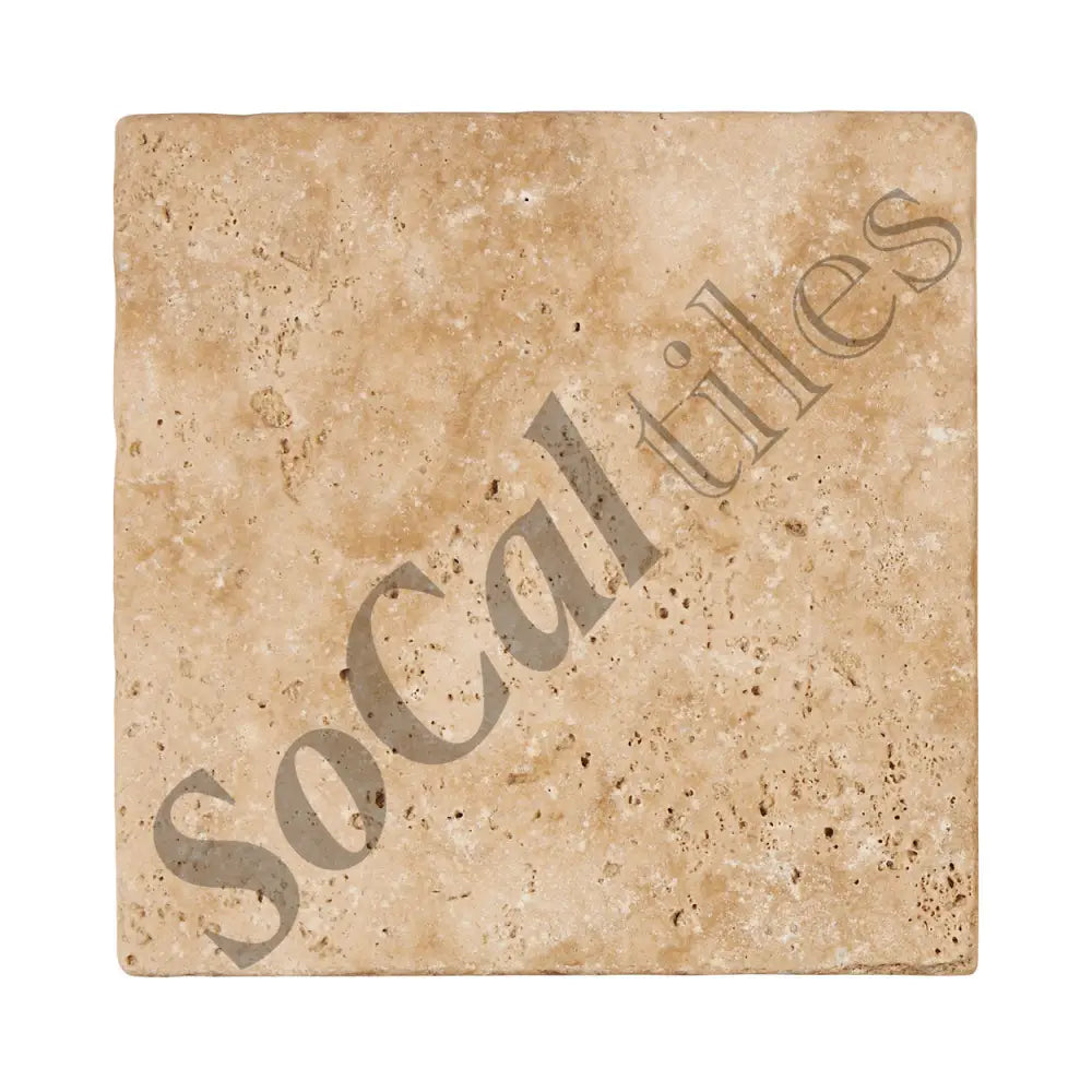 Walnut Travertine 6’’ X 6’’ Tile Tumbled Wall Tile