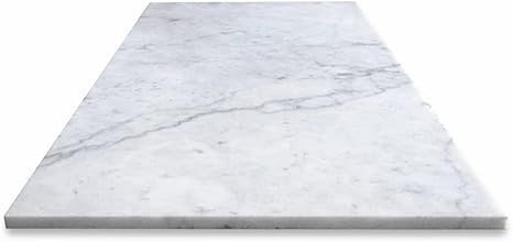 Bianco Carrara White Marble 12" X 24" Tile Micro-Beveled