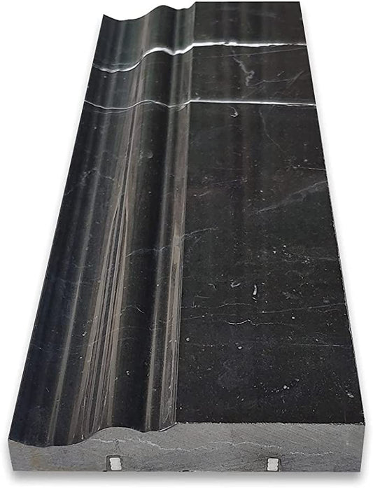 Absolute Black Granite 4-3/4" X 12" Baseboard Trim Polished