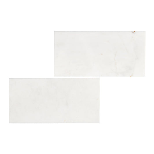 Afyon White Marble 6" X 12" Tile Polished