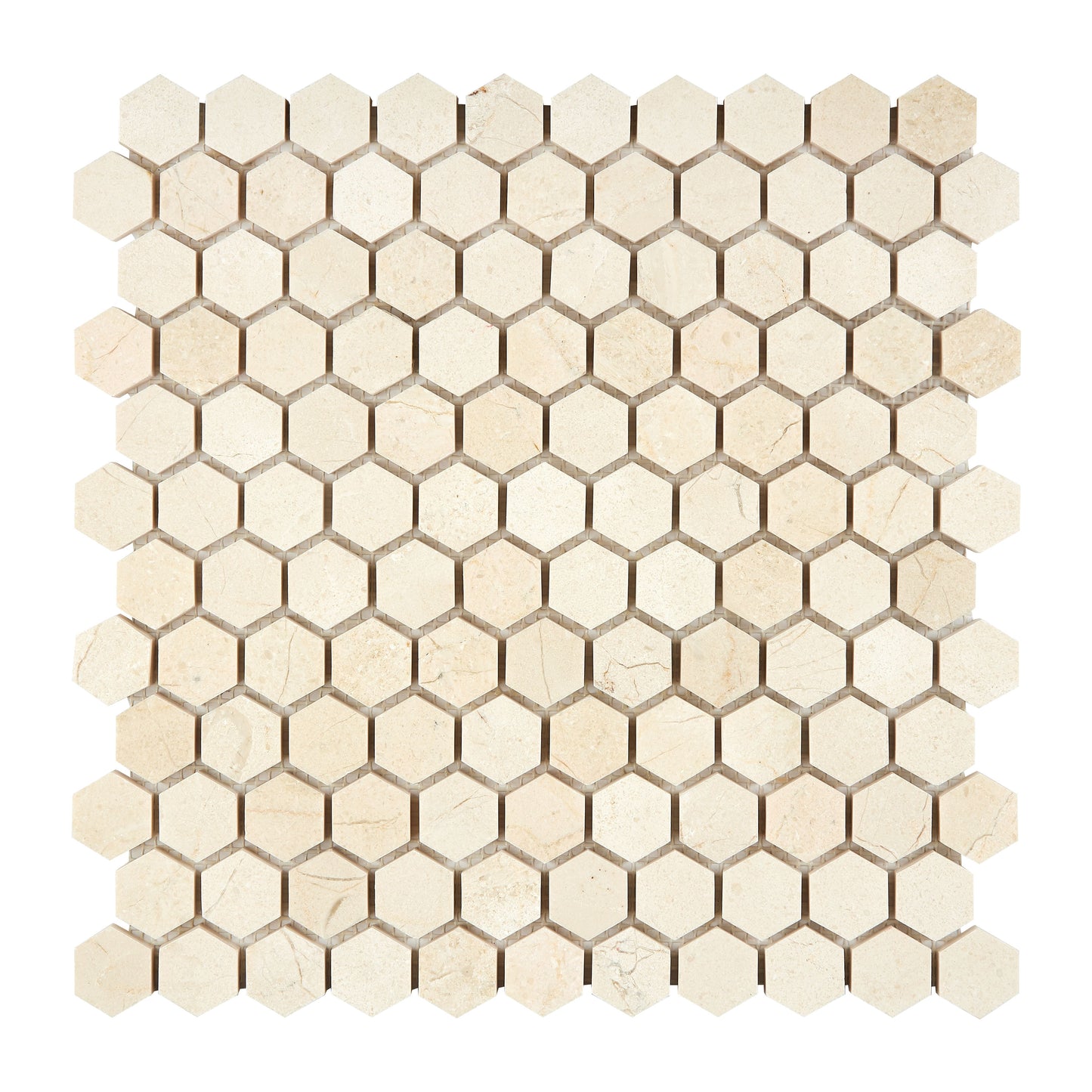 Crema Marfil Marble 1" Hexagon Mosaic