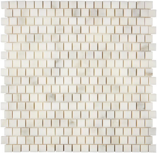 Calacatta Oliva Marble 5/8" X 5/8" Staggered Mosaic Polished/Honed