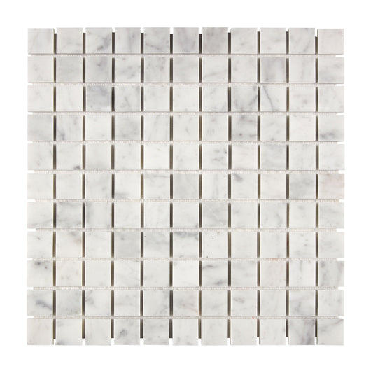 Bianco Carrara White Marble 1" X 1" Mosaic