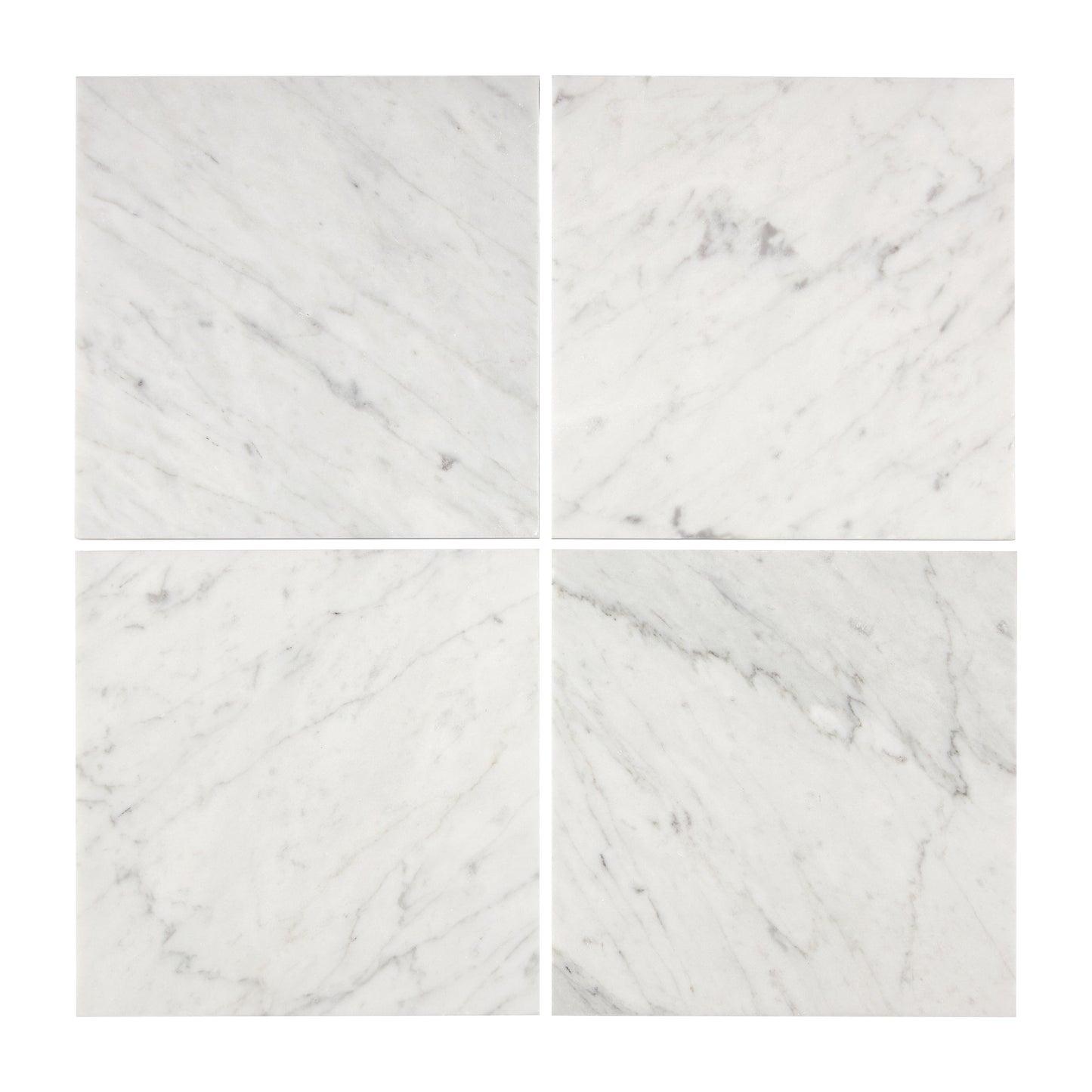 Bianco Carrara White Marble 6" X 6" Tile Micro-Beveled