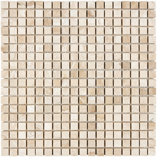 Diano Royal (Queen Beige) Marble 5/8" X 5/8" Mosaic Polished