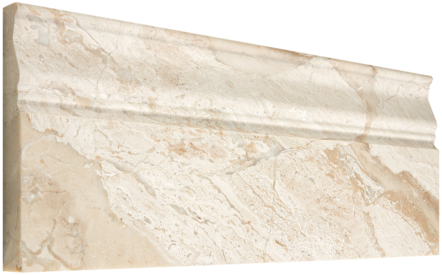 Diano Royal (Queen Beige) Marble 4-3/4" X 12" X 3/4" Baseboard Trim Polished/Honed