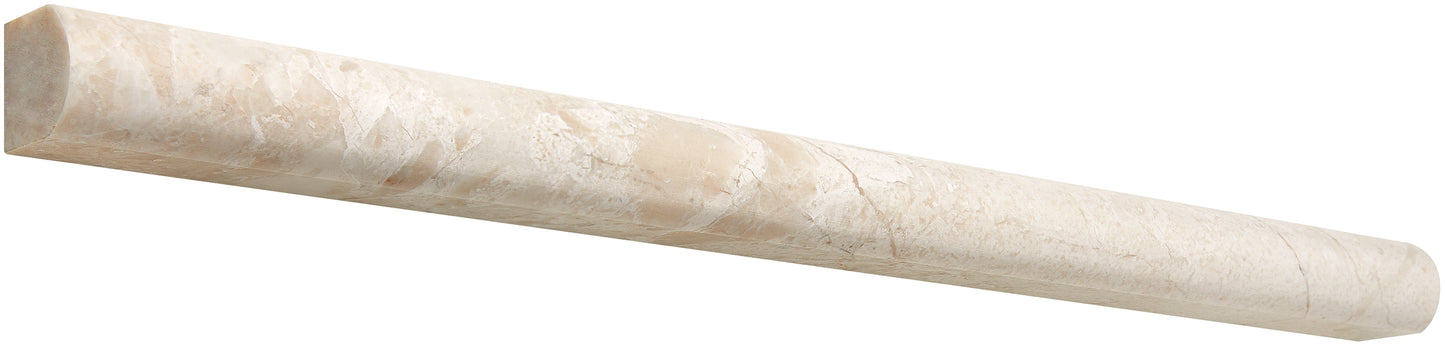 Diano Royal (Queen Beige) Marble 3/4" X 12" Bullnose Liner Polished/Honed