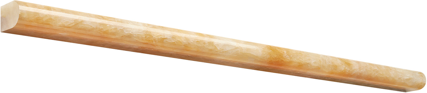 Giallo Crystal Honey Onyx 1/2" X 12" Pencil Liner Polished