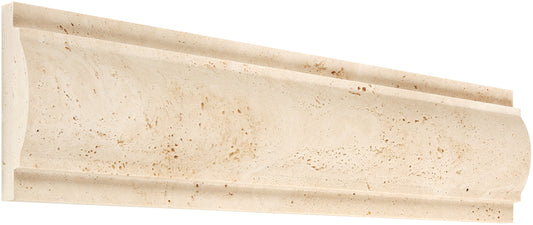 Ivory (Light) Travertine 3" X 12" Arch/Baldwin Molding Honed