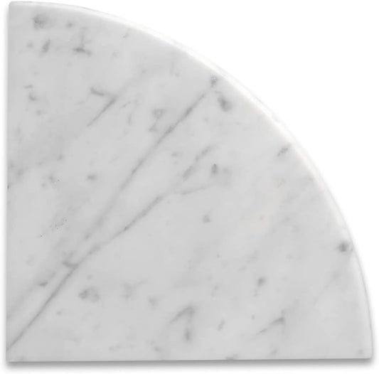 Bianco Carrara Marble 9" X 9" X 3/4" Shower Corner Shelf